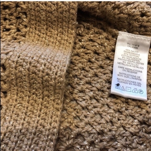 Michael Kors all seasons gold open knit button down ca… - Picture 5 of 10